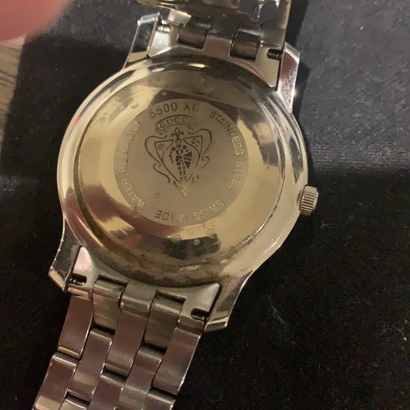 Mens Gucci 5500XL 11 Diamond stainless steel watch